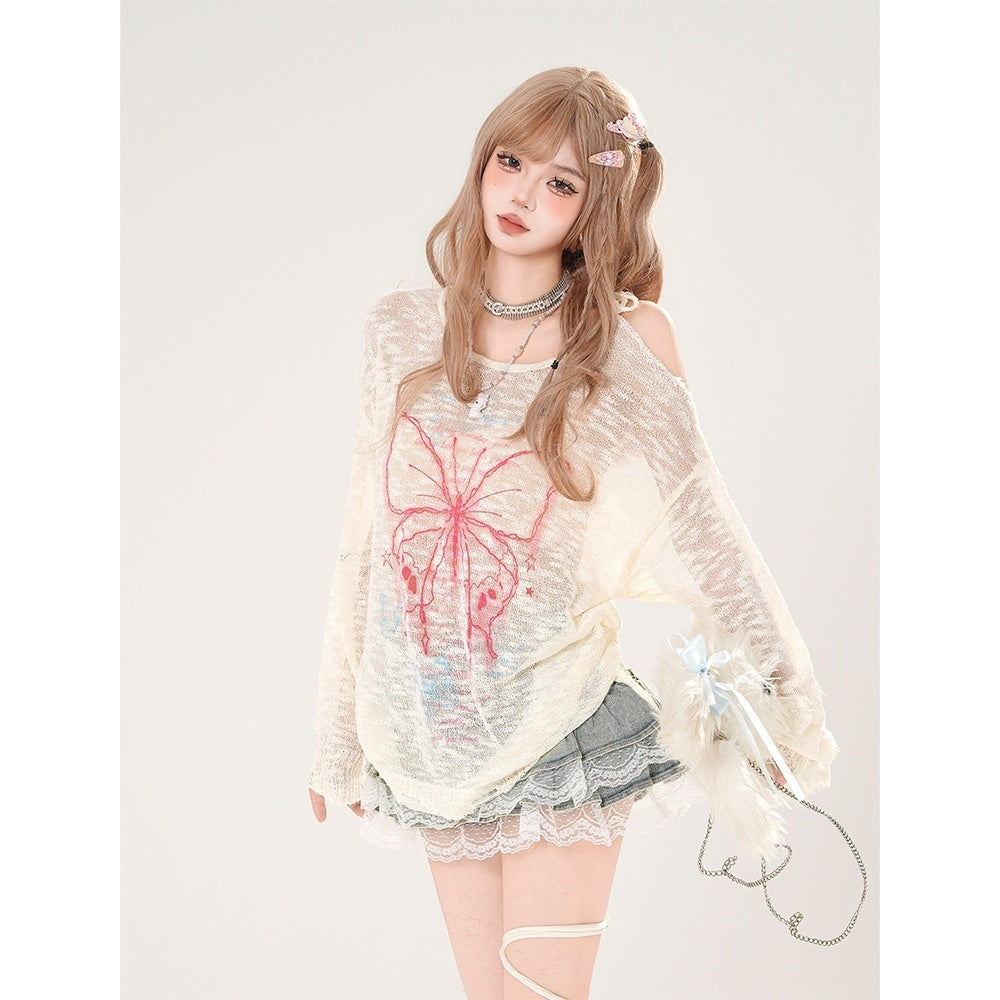 kelly_kitty_Sweet_Tassel_Openwork_Knit_Animal_Print_Women&