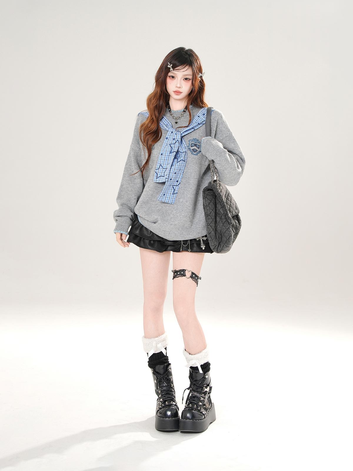 kelly kitty Textured Aran Knit Irish Style Women&