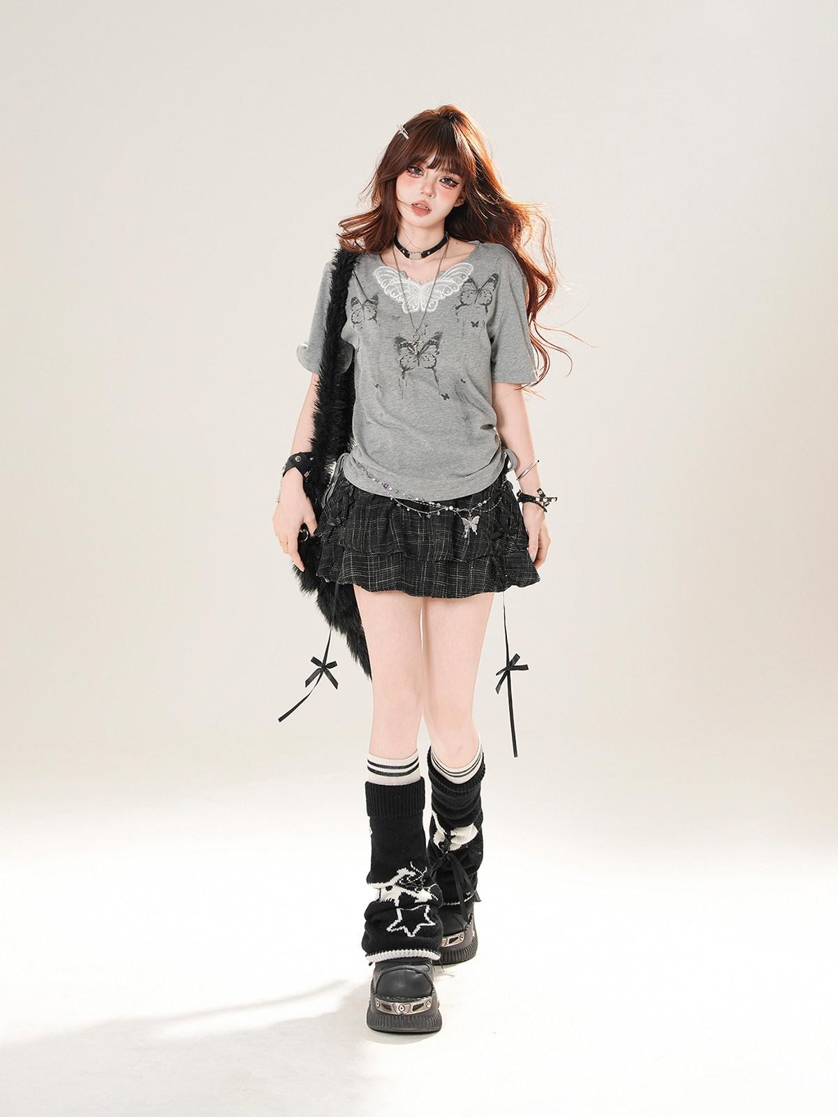 kelly kitty White Butterfly Lace Square Shoulder Slim Fit Women&