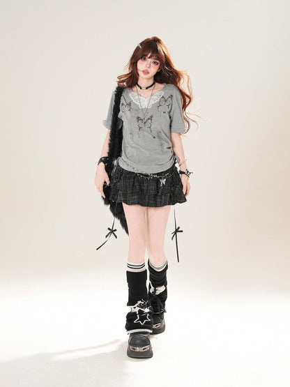 kelly kitty White Butterfly Lace Square Shoulder Slim Fit Women&