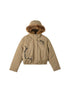 Wind Chaser Fur Lined Hooded Parka With Bow Print