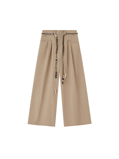 DIDDI MODA Bohemian Beaded Wide Leg Pants With DIY Waist Chain