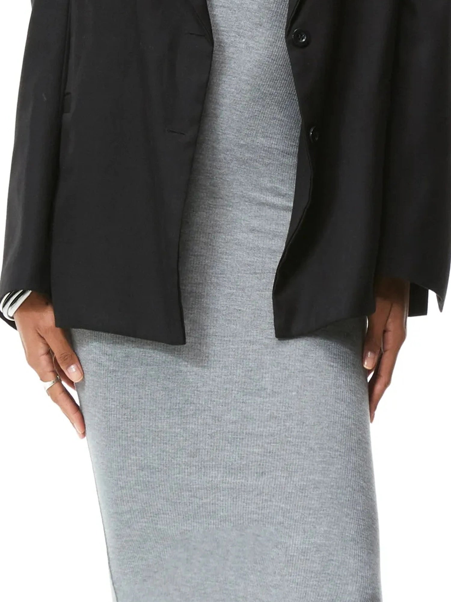 kvkv Adjustable Strap Bodycon Dress V-neck T-shirt Long Sleeve