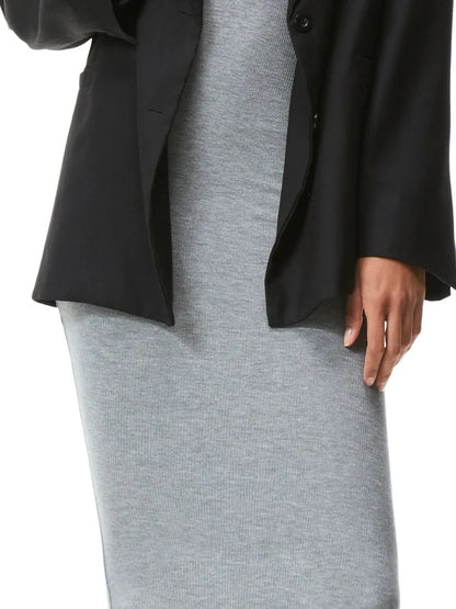 kvkv Adjustable Strap Bodycon Dress V-neck T-shirt Long Sleeve