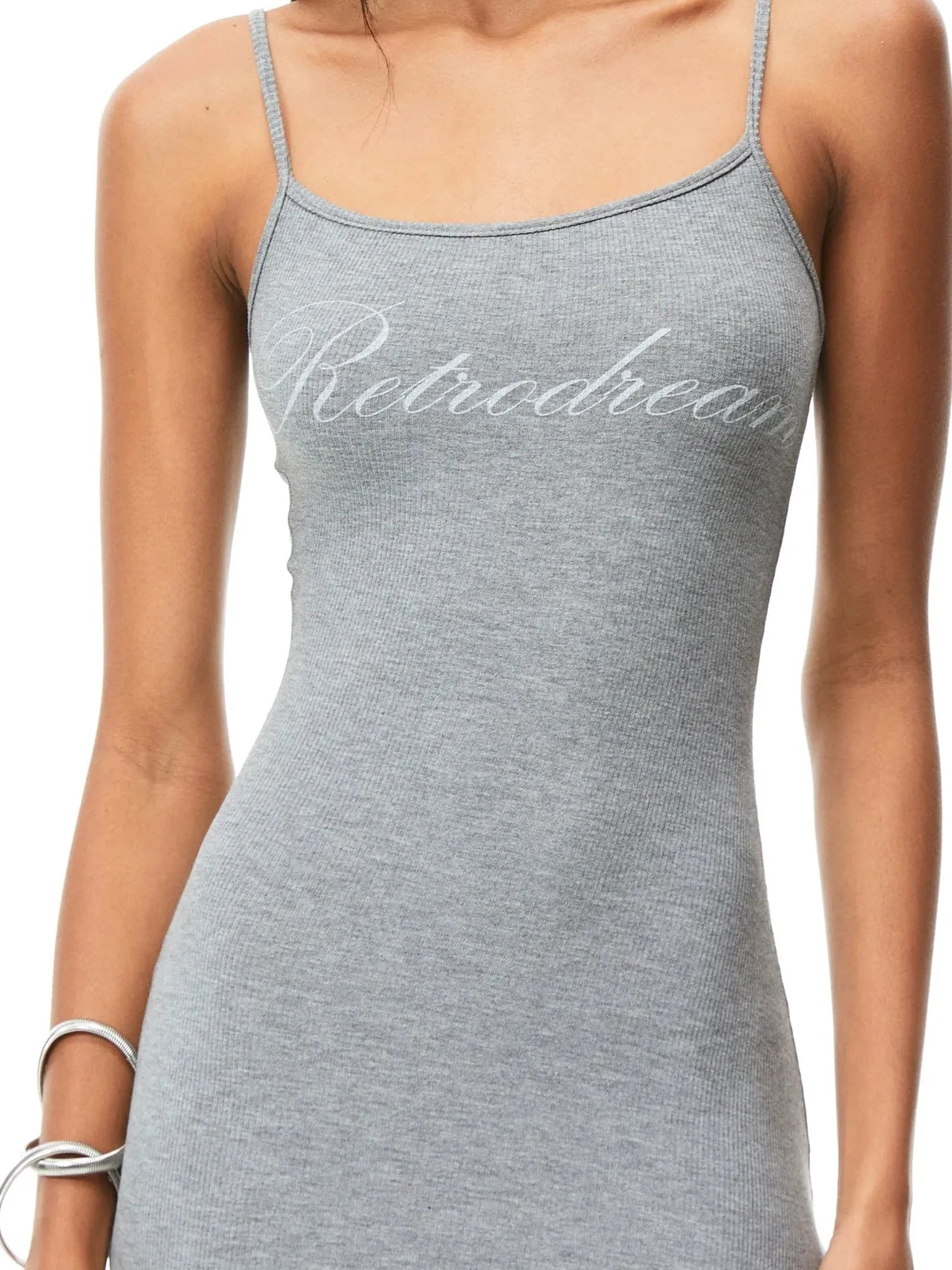 kvkv Adjustable Strap Bodycon Dress V-neck T-shirt Long Sleeve