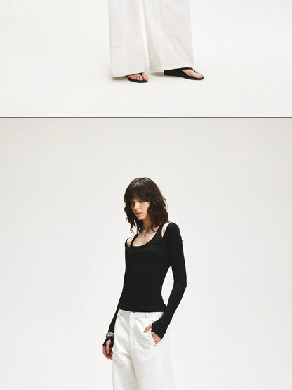 KVKV Yoga Clothing Brand - Adjustable Two Way Spliced Layered Top