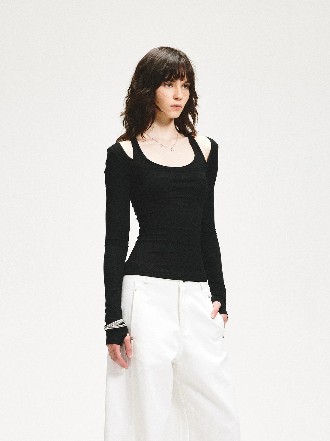 KVKV Yoga Clothing Brand - Adjustable Two Way Spliced Layered Top