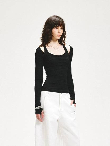 KVKV Yoga Clothing Brand - Adjustable Two Way Spliced Layered Top