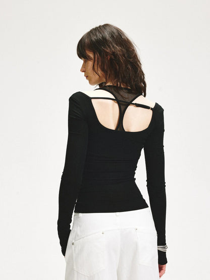 KVKV Yoga Clothing Brand - Adjustable Two Way Spliced Layered Top