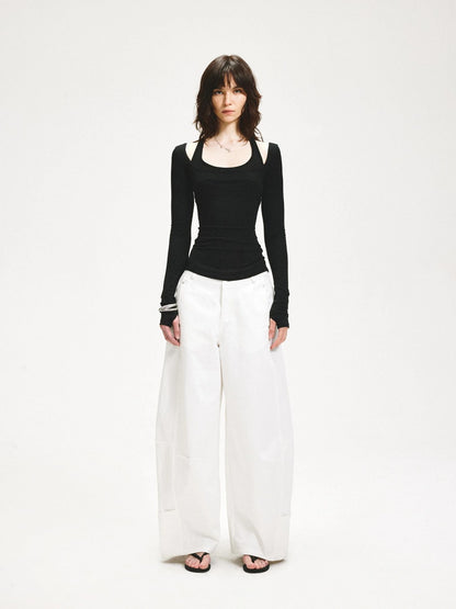 KVKV Yoga Clothing Brand - Adjustable Two Way Spliced Layered Top