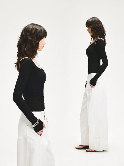 KVKV Yoga Clothing Brand - Adjustable Two Way Spliced Layered Top