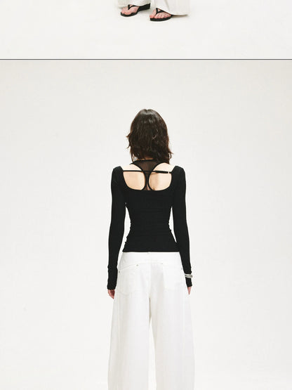 KVKV Yoga Clothing Brand - Adjustable Two Way Spliced Layered Top
