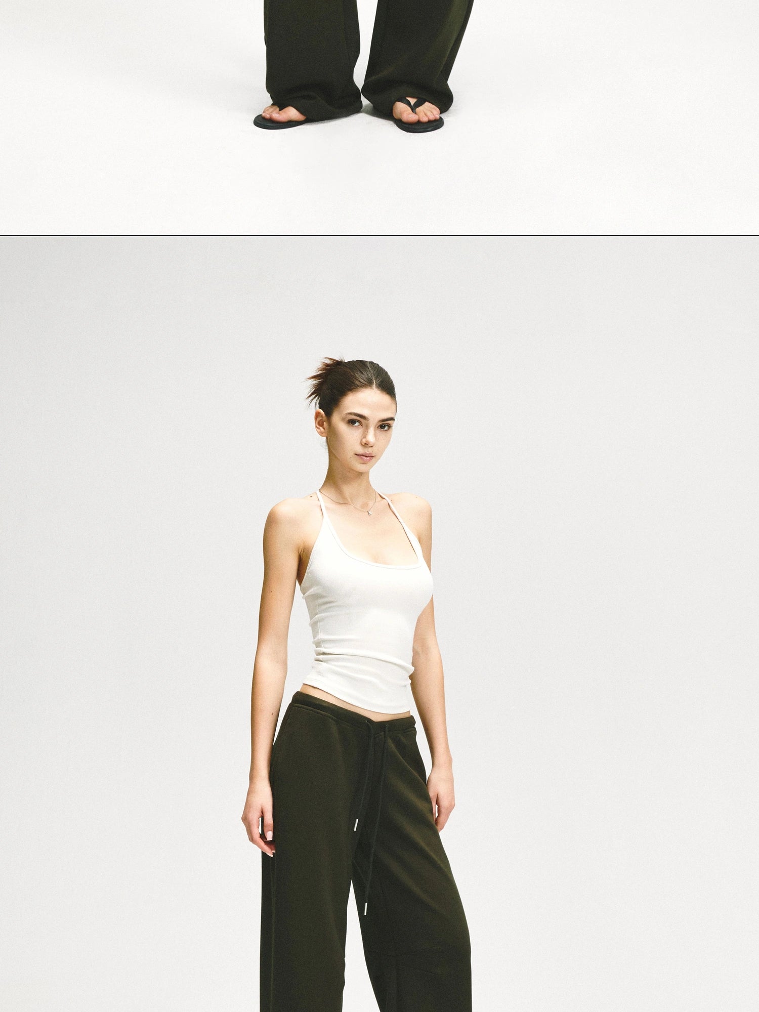 kvkv Adjustable Y Back Yoga Cami Top In Oatmeal