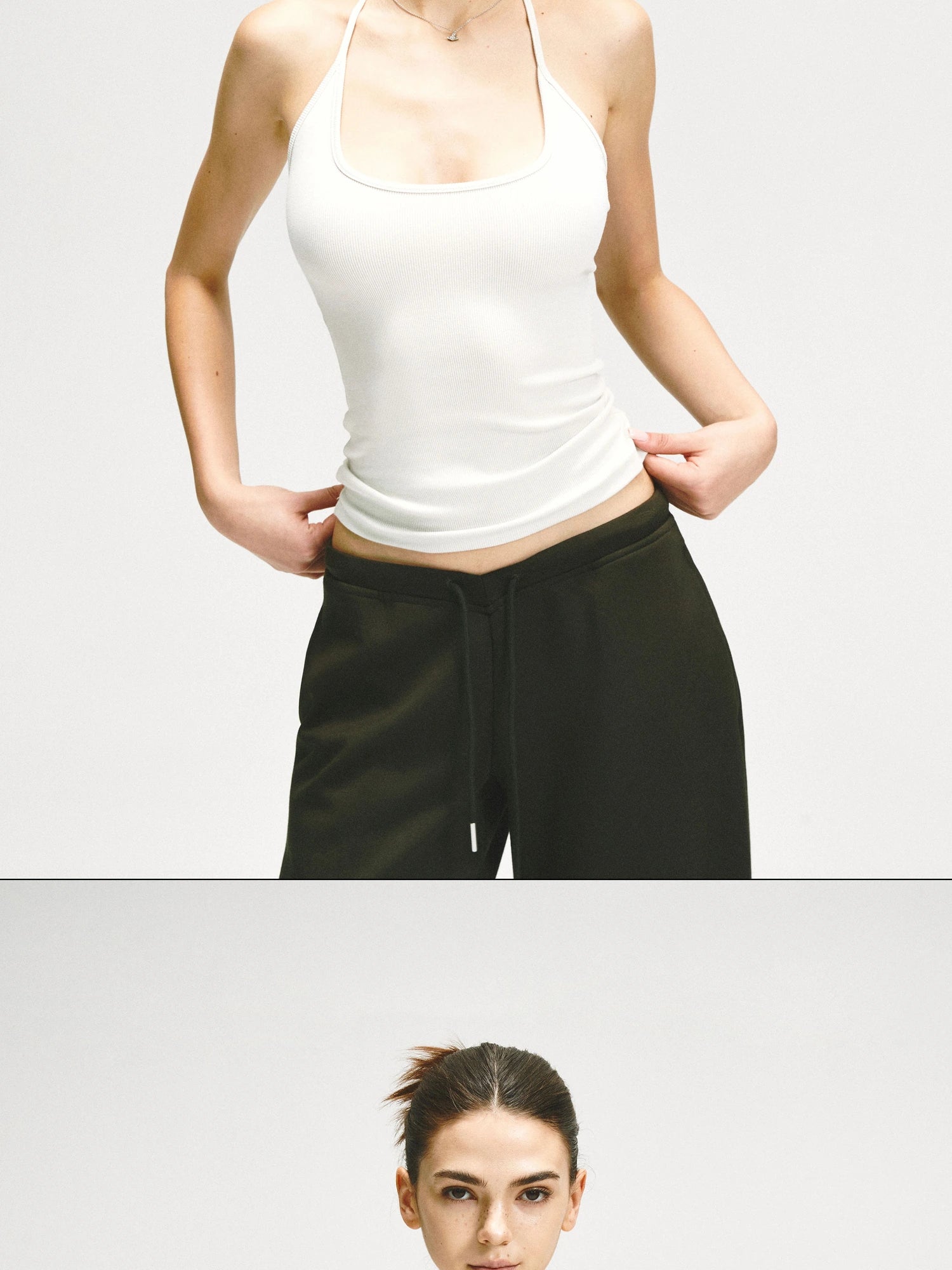 kvkv Adjustable Y Back Yoga Cami Top In Oatmeal