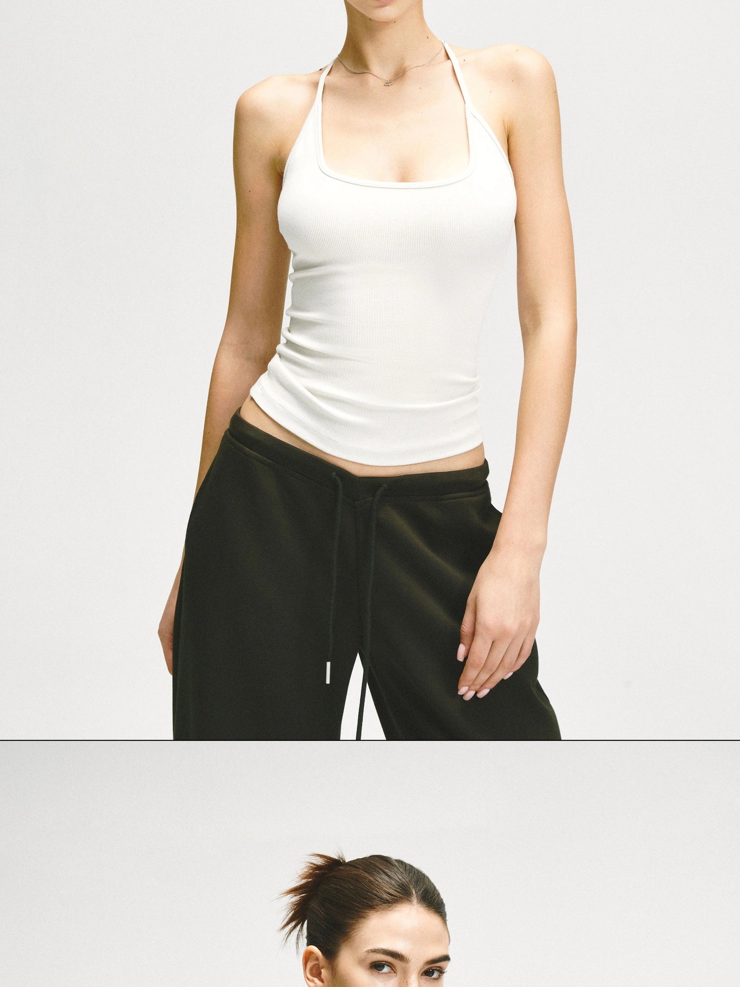 kvkv Adjustable Y Back Yoga Cami Top In Oatmeal