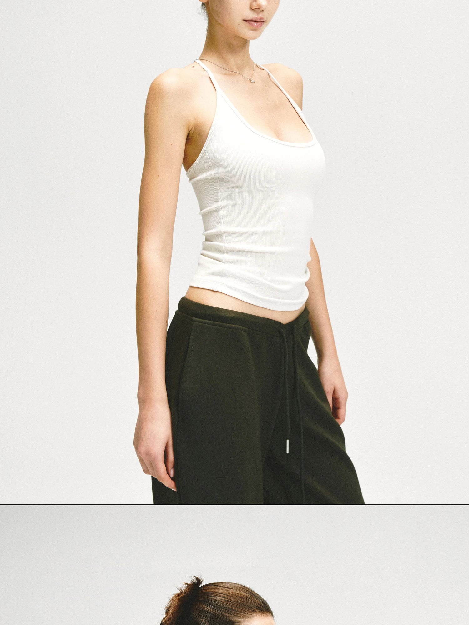 kvkv Adjustable Y Back Yoga Cami Top In Oatmeal