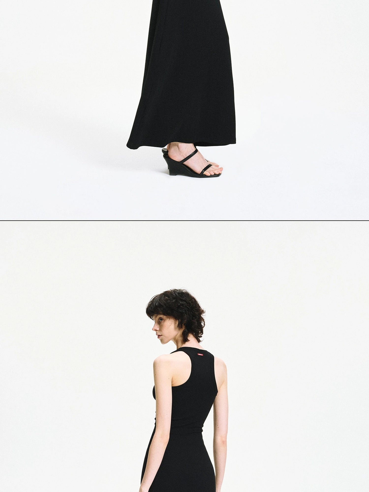 kvkv Adjustable Zipper Ribbed Slim Fit Long Sports Dress