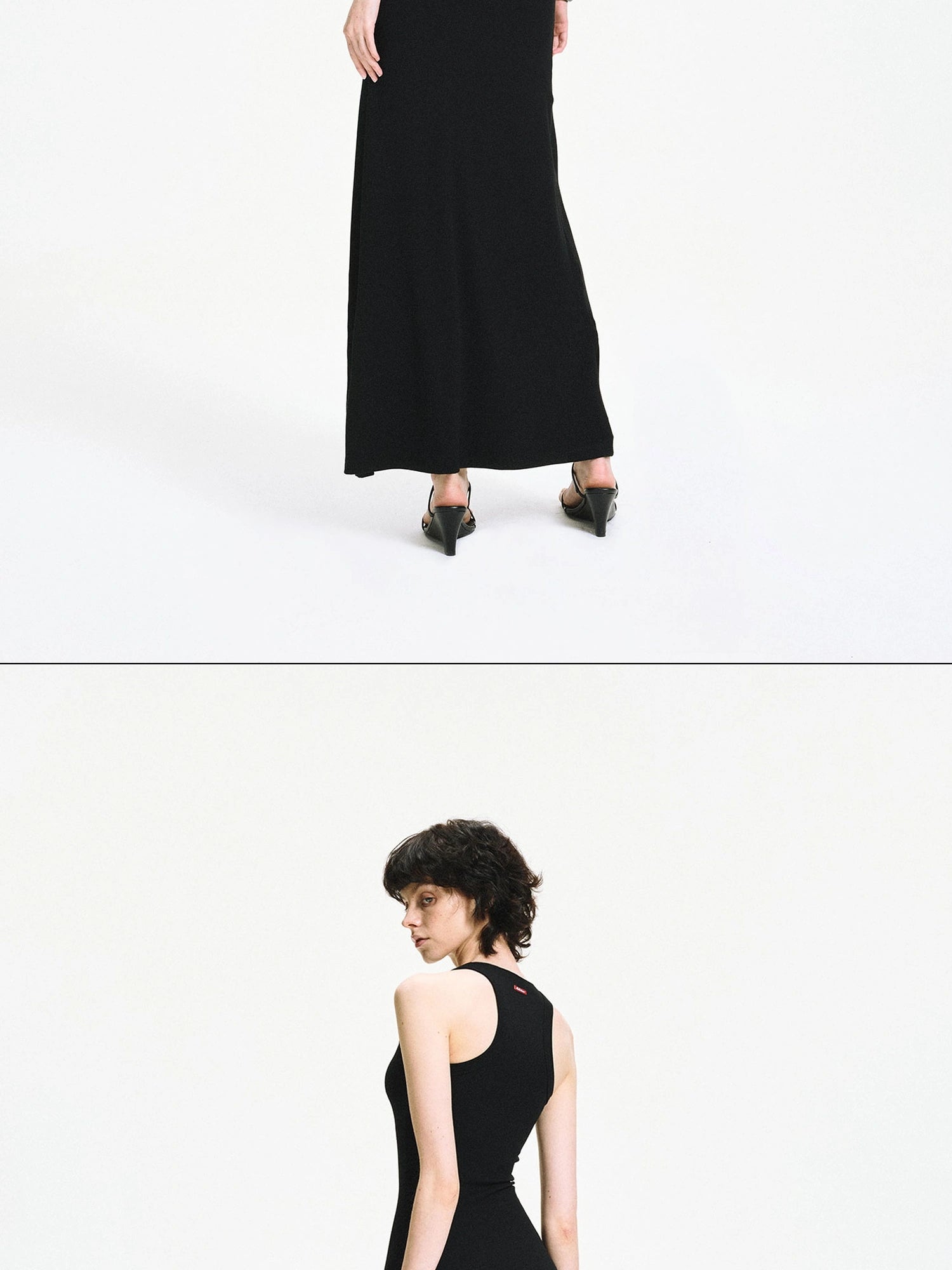 kvkv Adjustable Zipper Ribbed Slim Fit Long Sports Dress