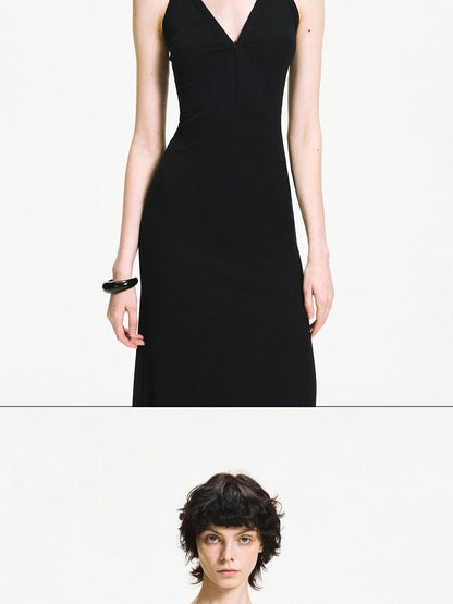 kvkv Adjustable Zipper Ribbed Slim Fit Long Sports Dress