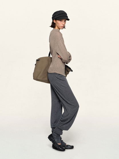kvkv Asymmetric Button Slouchy Off Shoulder Women&