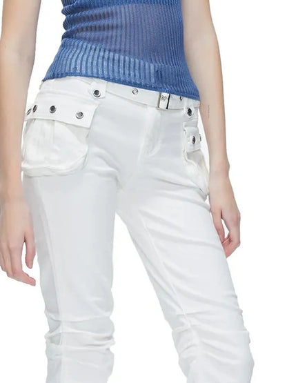 kvkv Asymmetric Collarbone Hollow Knit Camisole