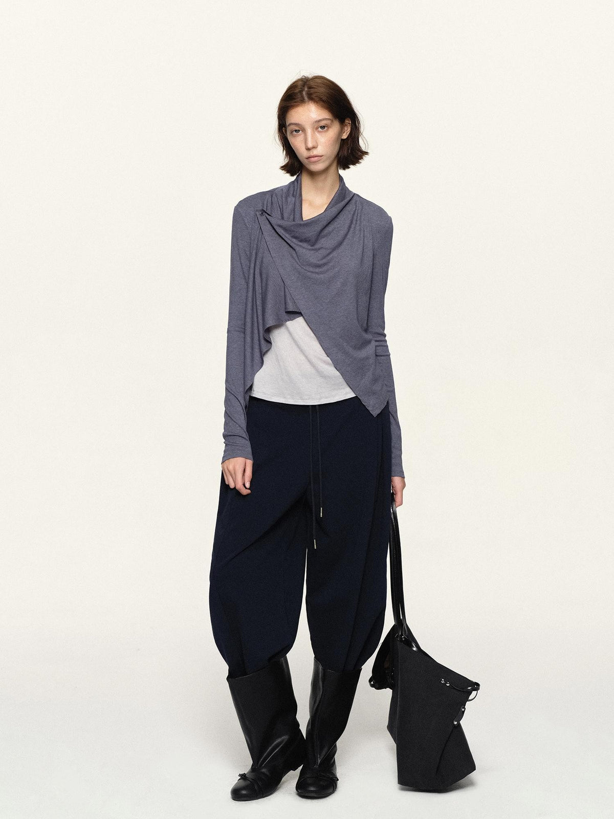 kvkv Asymmetric Drape Neck Wool Blend Women&