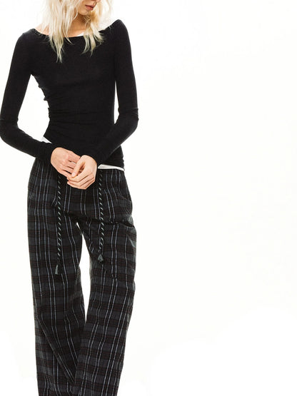 kvkv Asymmetric Mock Neck Modal Slim Fit Top