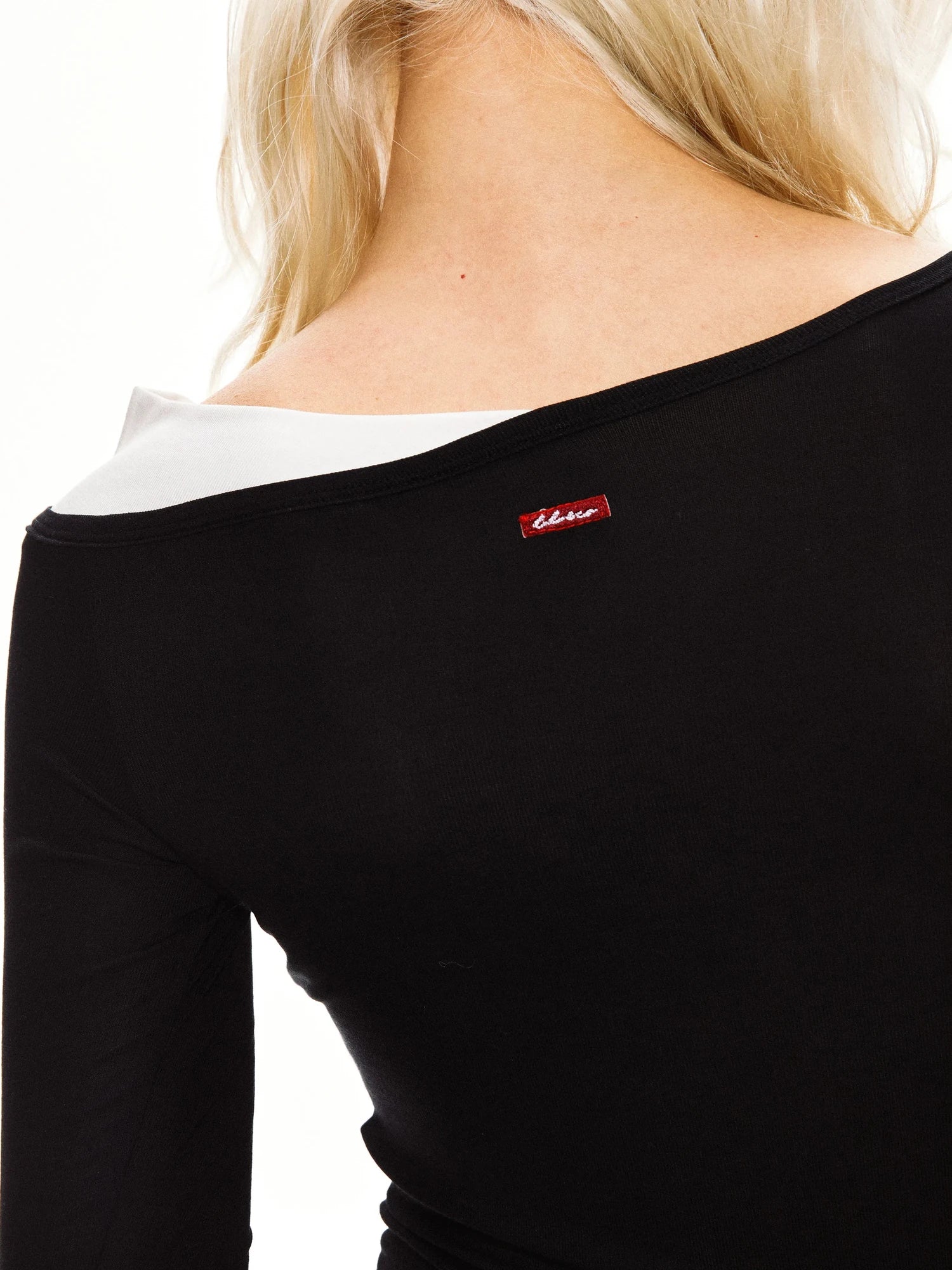 kvkv Asymmetric Mock Neck Modal Slim Fit Top