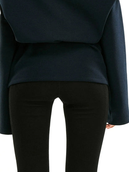 kvkv Asymmetric Off Shoulder Space Cotton Sweatshirt