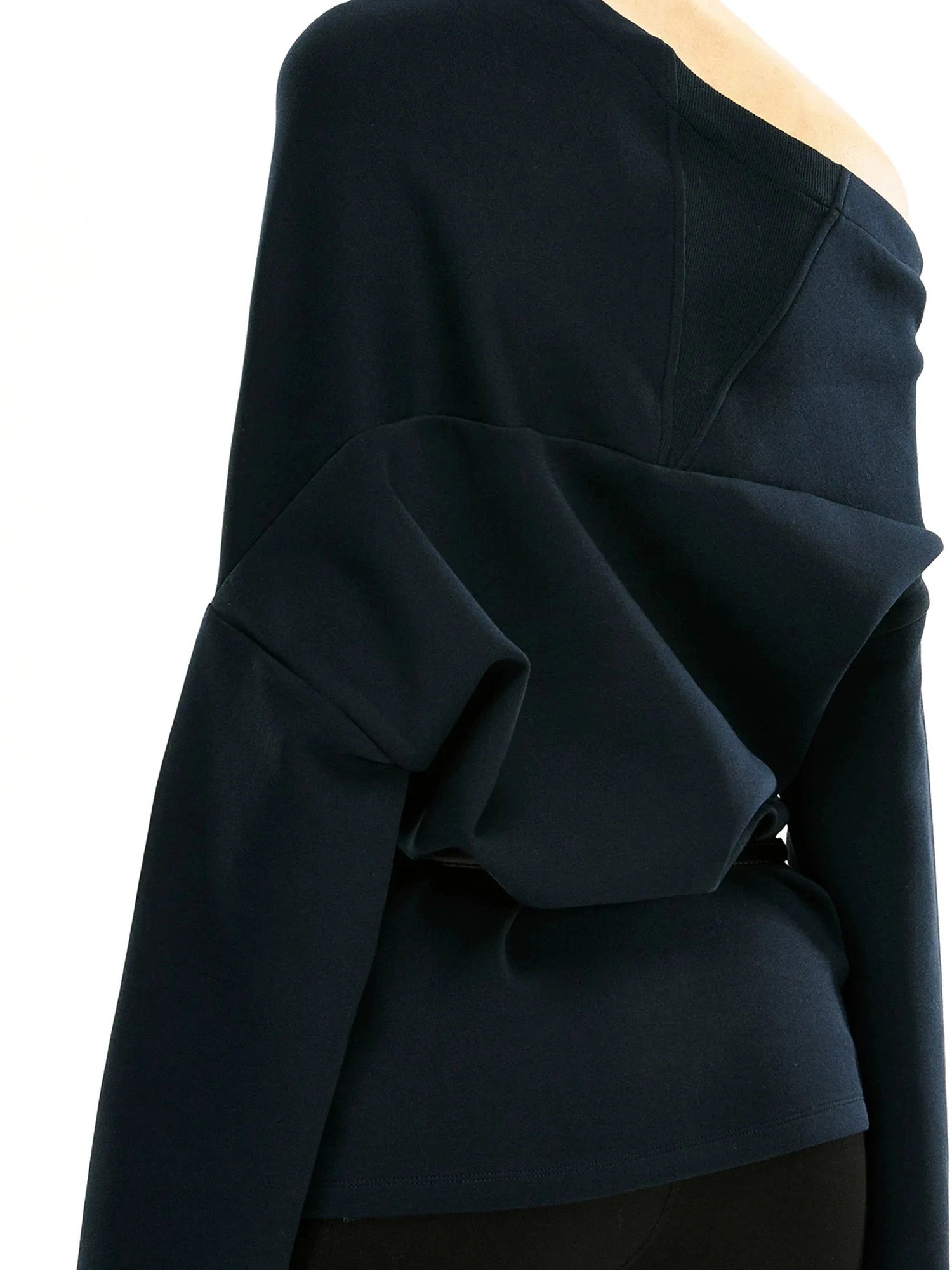 kvkv Asymmetric Off Shoulder Space Cotton Sweatshirt