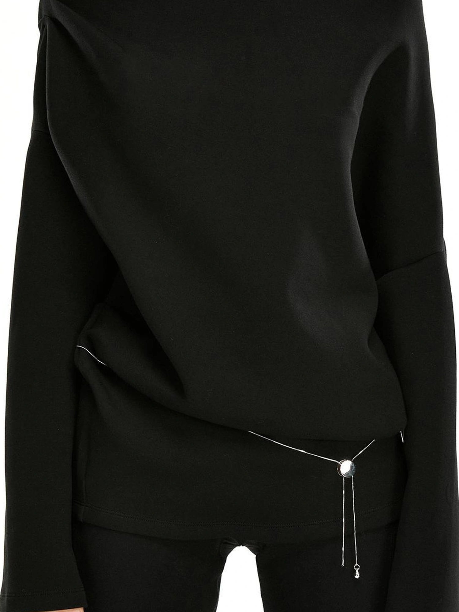 kvkv Asymmetric Off Shoulder Space Cotton Sweatshirt