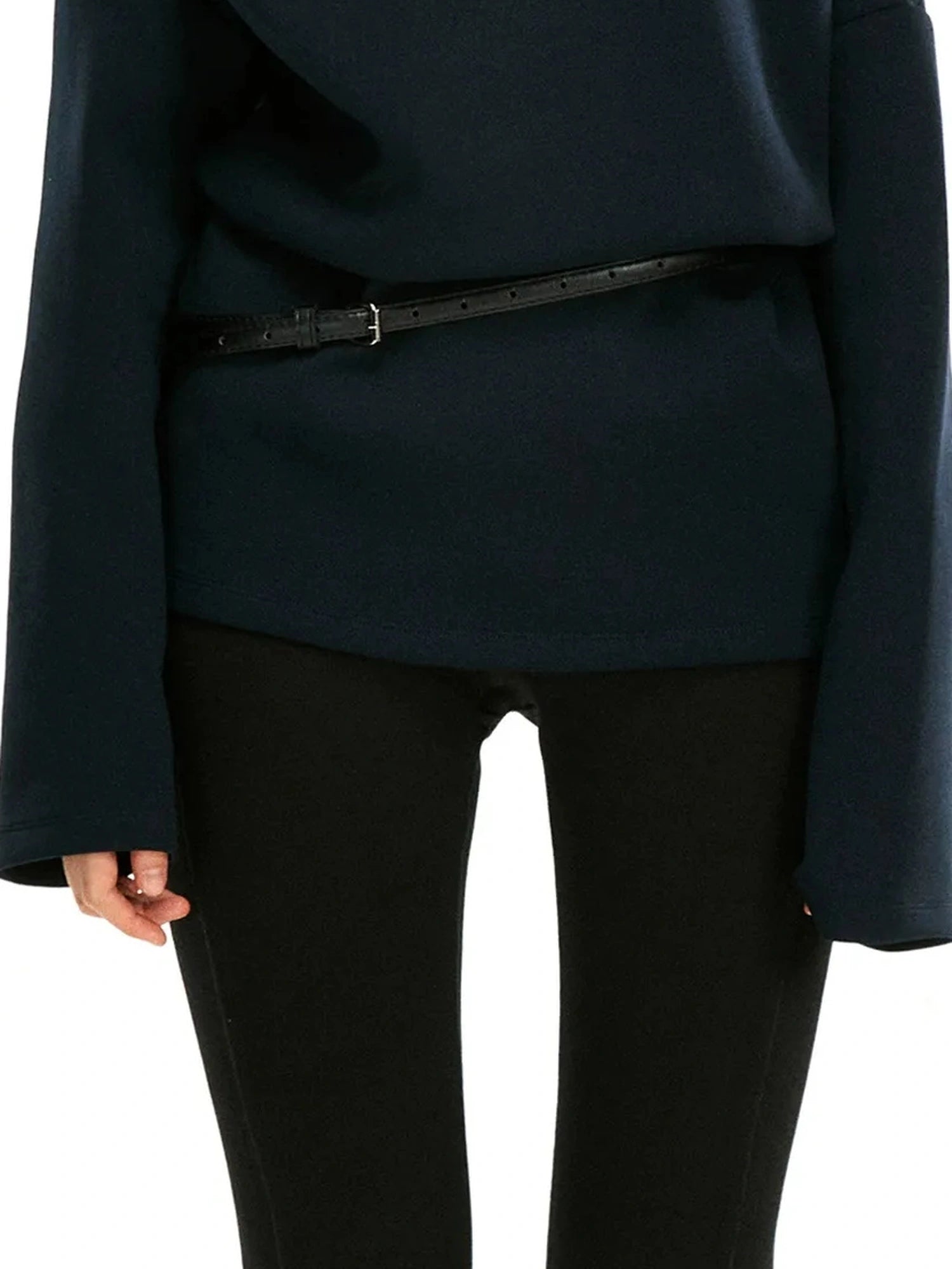 kvkv Asymmetric Off Shoulder Space Cotton Sweatshirt