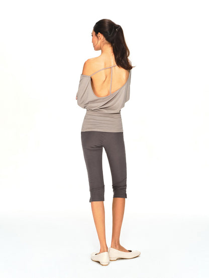 kvkv Asymmetric One Shoulder Open Back Button Detail Loose Women&