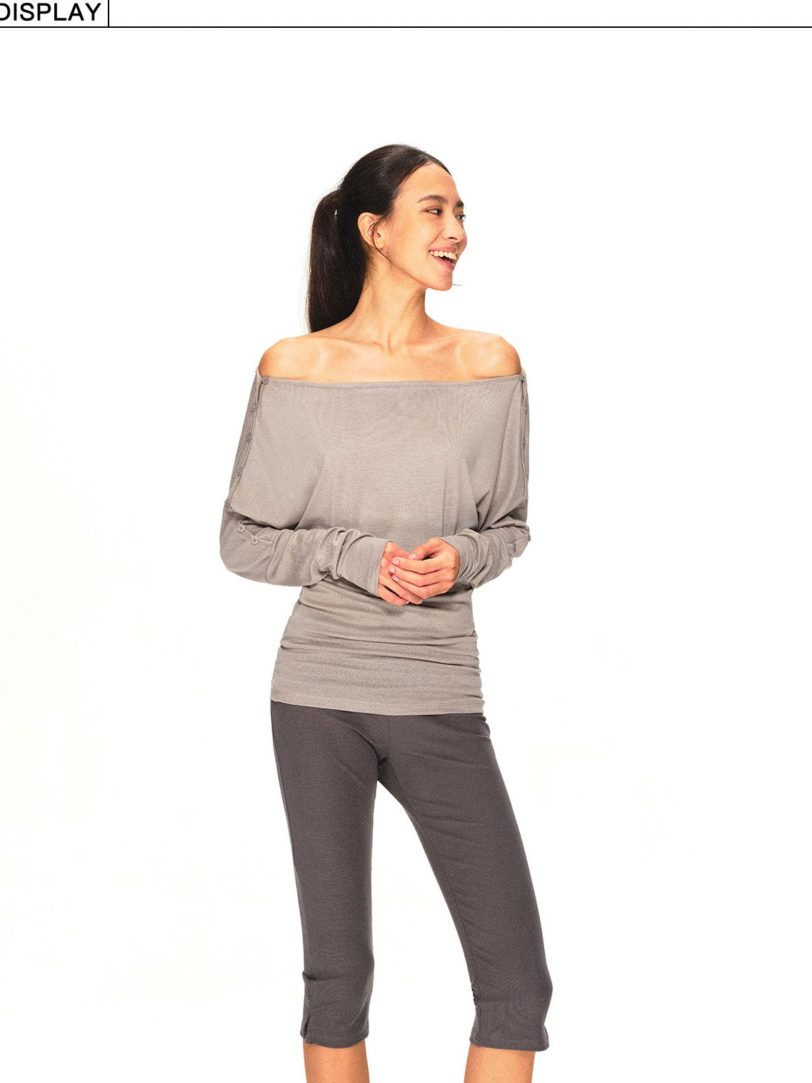 kvkv Asymmetric One Shoulder Open Back Button Detail Loose Women&