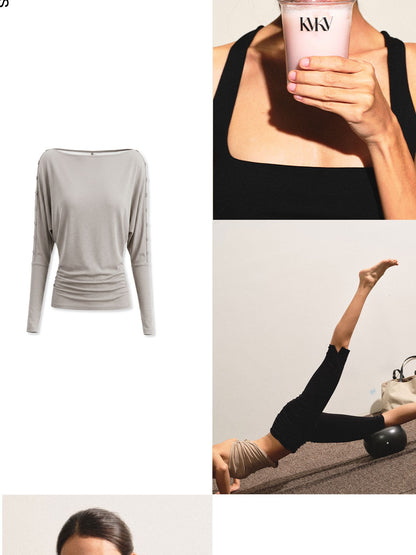 kvkv Asymmetric One Shoulder Open Back Button Detail Loose Women&