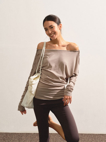 kvkv Asymmetric One Shoulder Open Back Button Detail Loose Women&