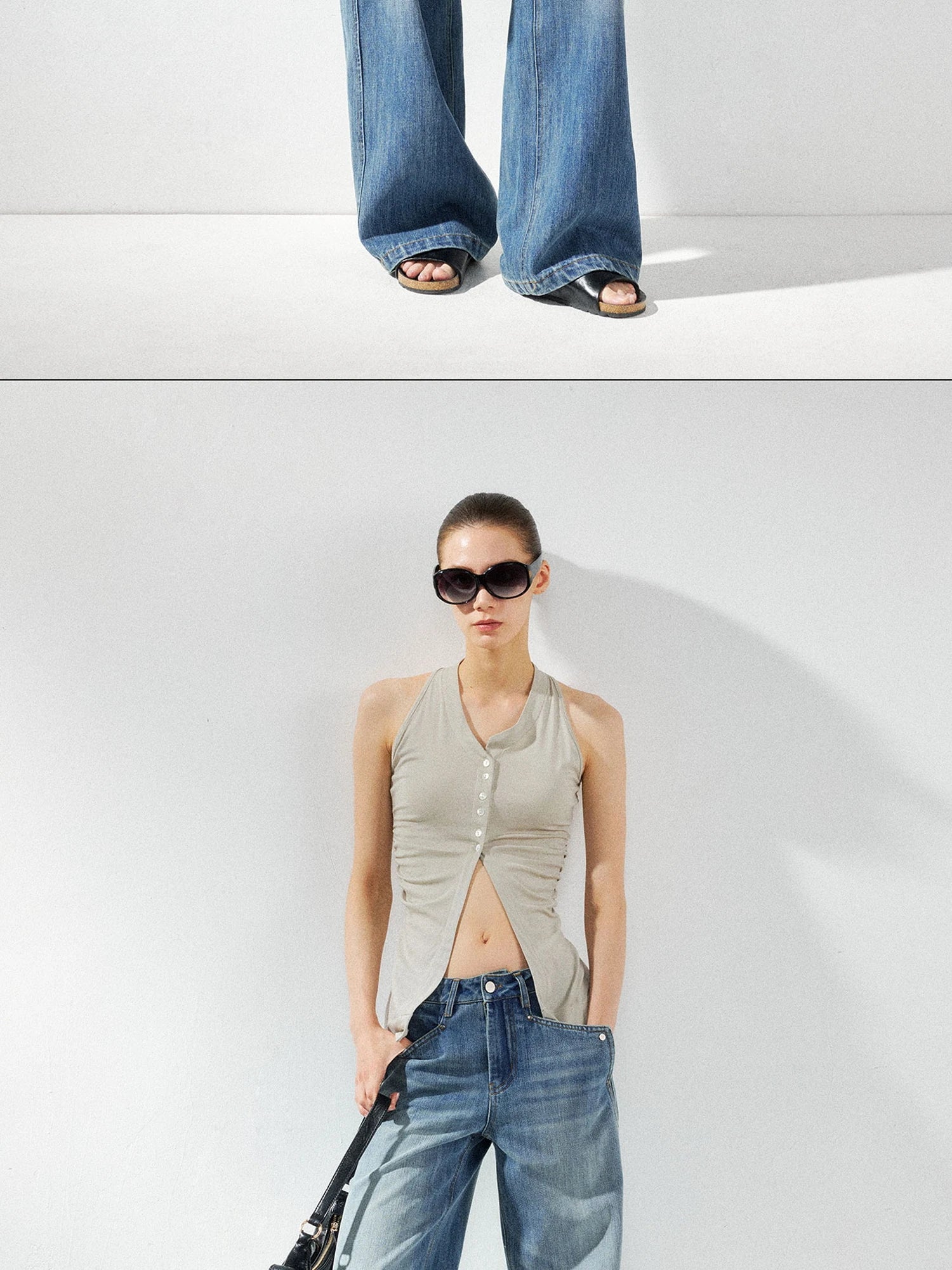 kvkv Asymmetric Pleated Lyocell Camisole Top
