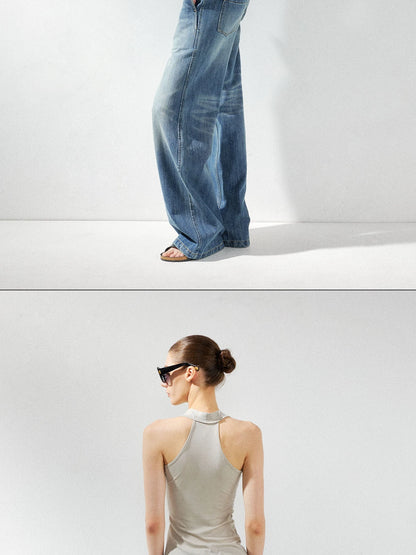 kvkv Asymmetric Pleated Lyocell Camisole Top