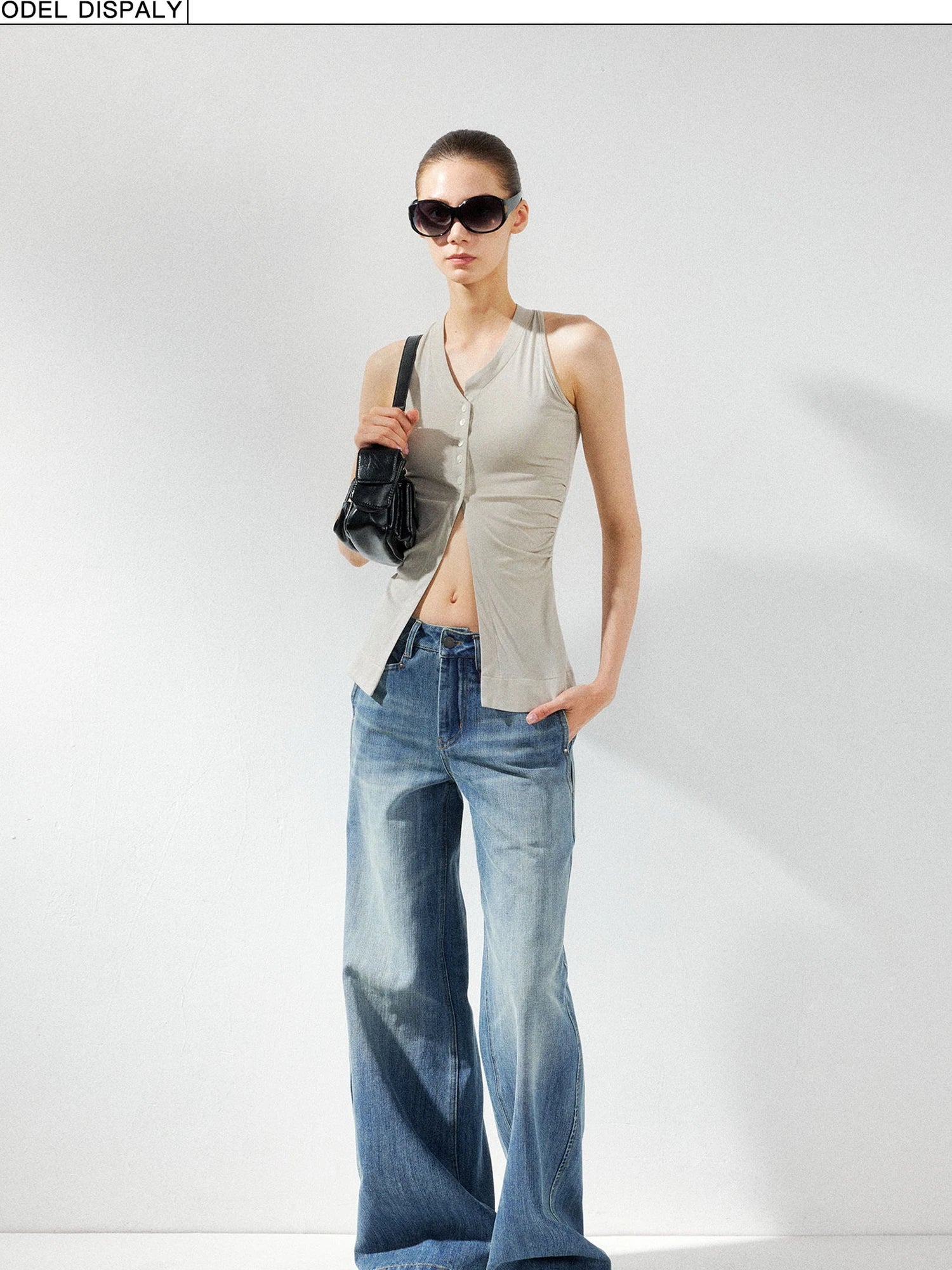 kvkv Asymmetric Pleated Lyocell Camisole Top