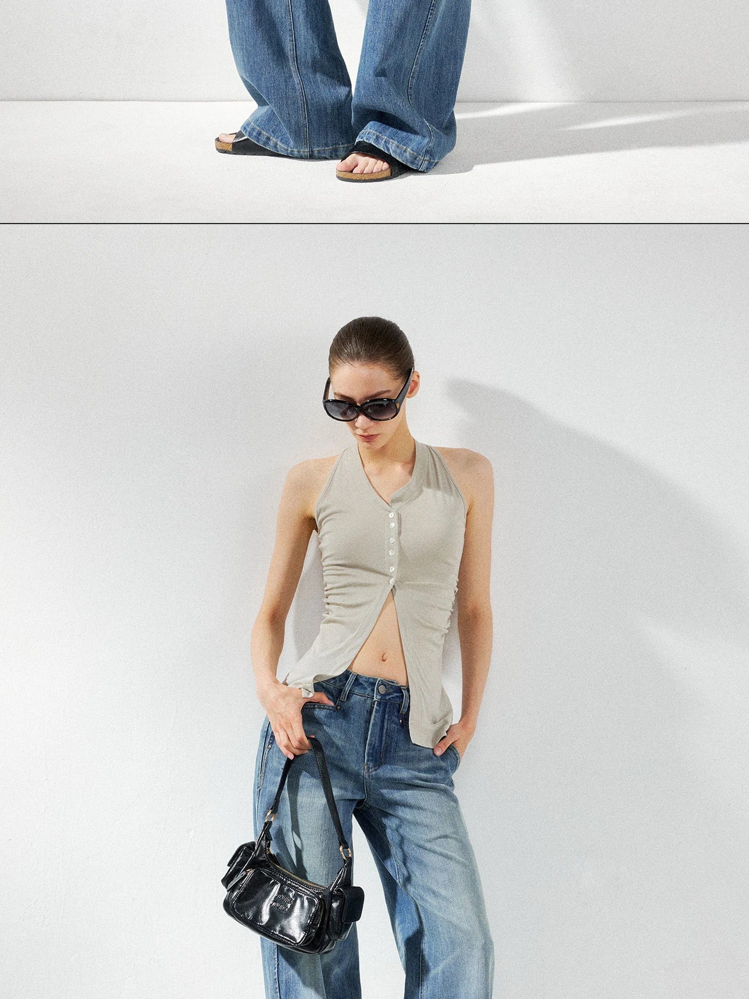 kvkv Asymmetric Pleated Lyocell Camisole Top