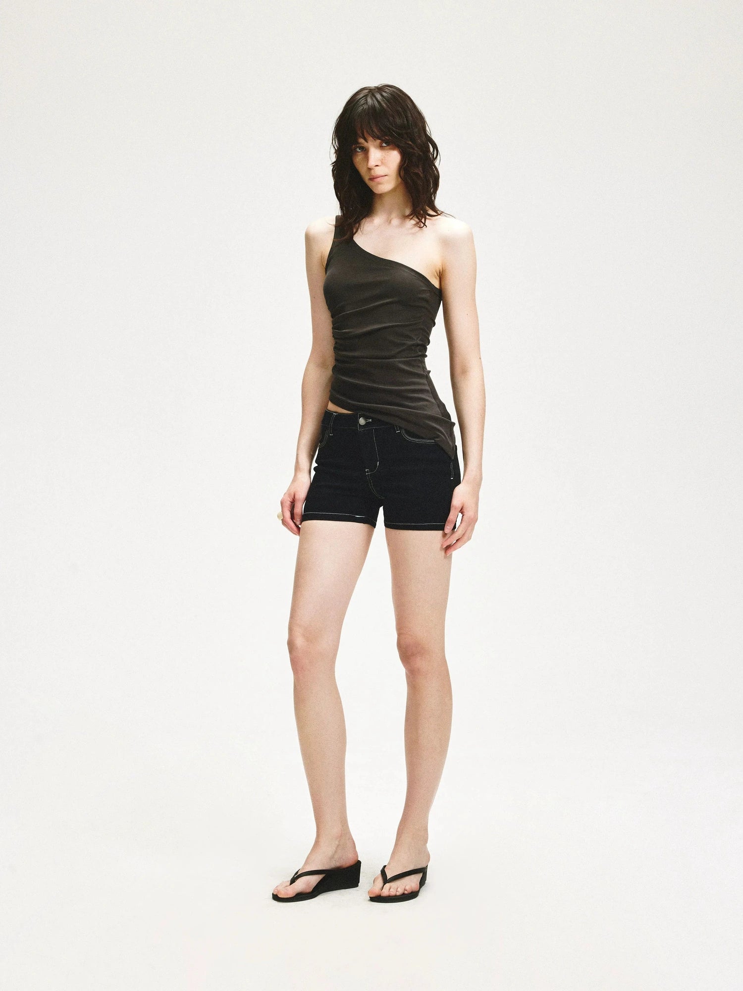 KVKV Yoga Clothing Brand - Asymmetric Single Shoulder Folded Yoga Top