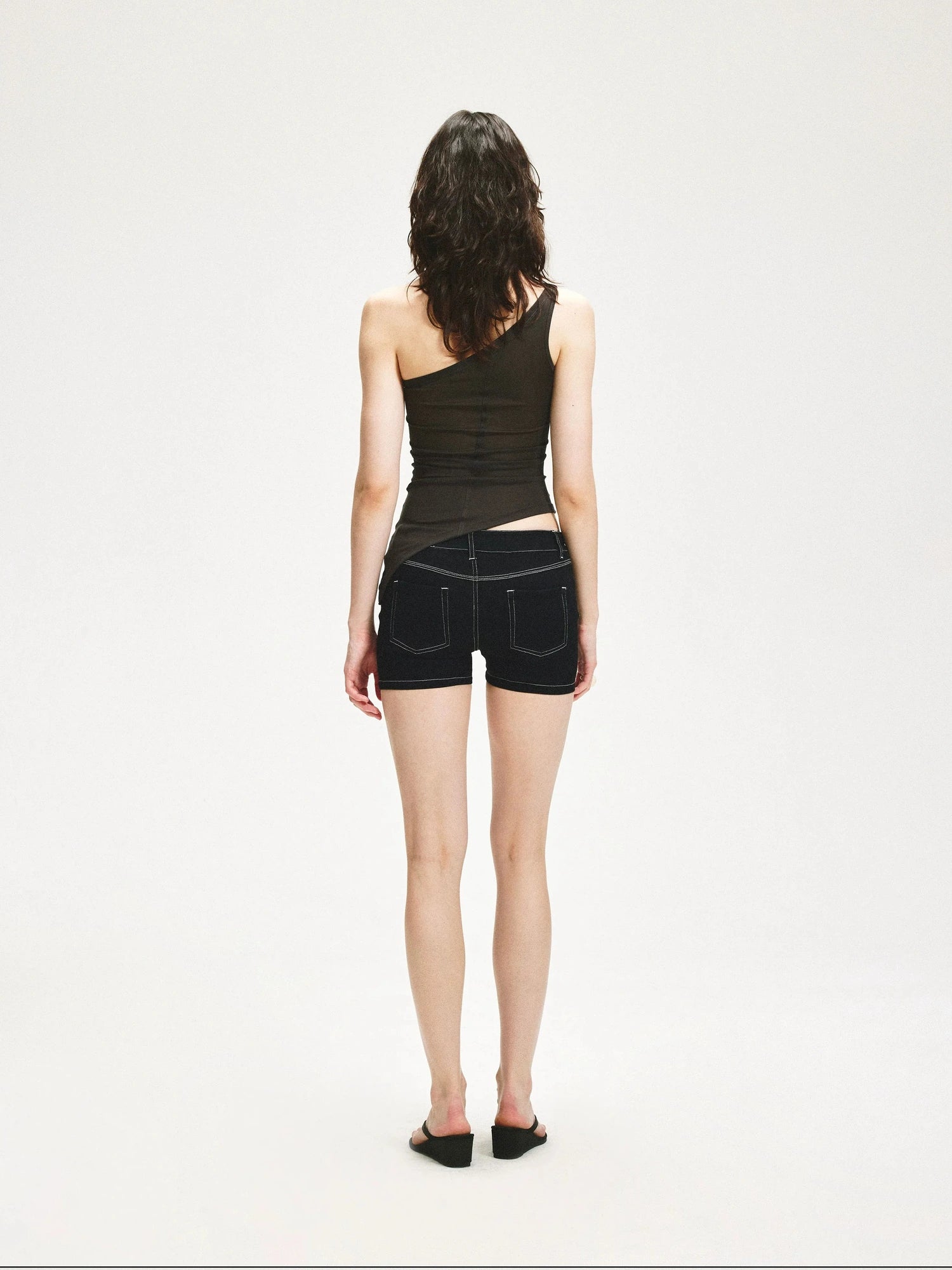 KVKV Yoga Clothing Brand - Asymmetric Single Shoulder Folded Yoga Top