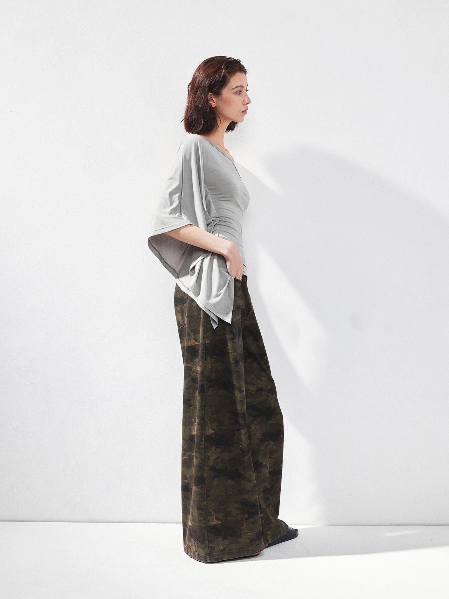 kvkv Asymmetric Sleeveless Single Shoulder Ribbed Top