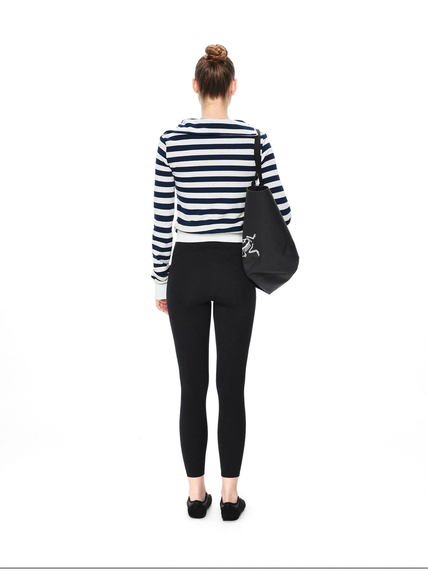 kvkv Asymmetric Stripe Hooded Sweatshirt