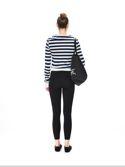 kvkv Asymmetric Stripe Hooded Sweatshirt