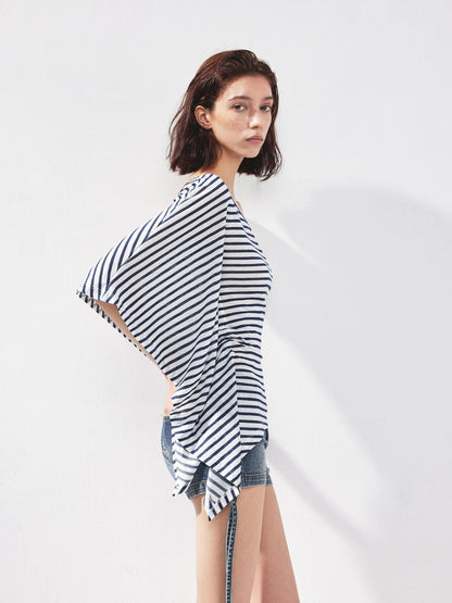 kvkv Asymmetric Stripe Sleeveless Top