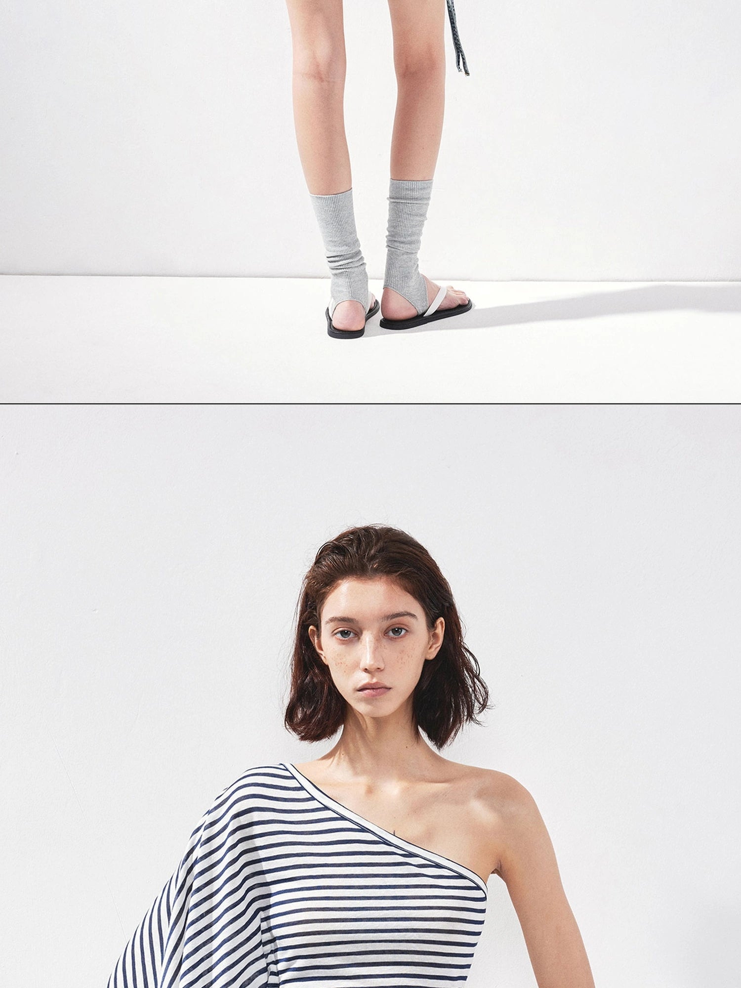 kvkv Asymmetric Stripe Sleeveless Top