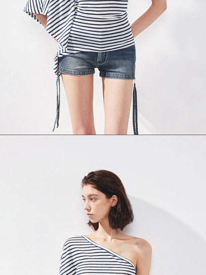 kvkv Asymmetric Stripe Sleeveless Top