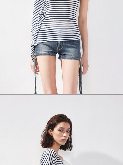 kvkv Asymmetric Stripe Sleeveless Top
