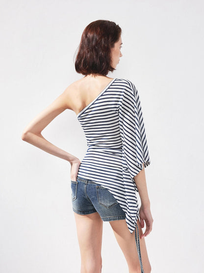 kvkv Asymmetric Stripe Sleeveless Top